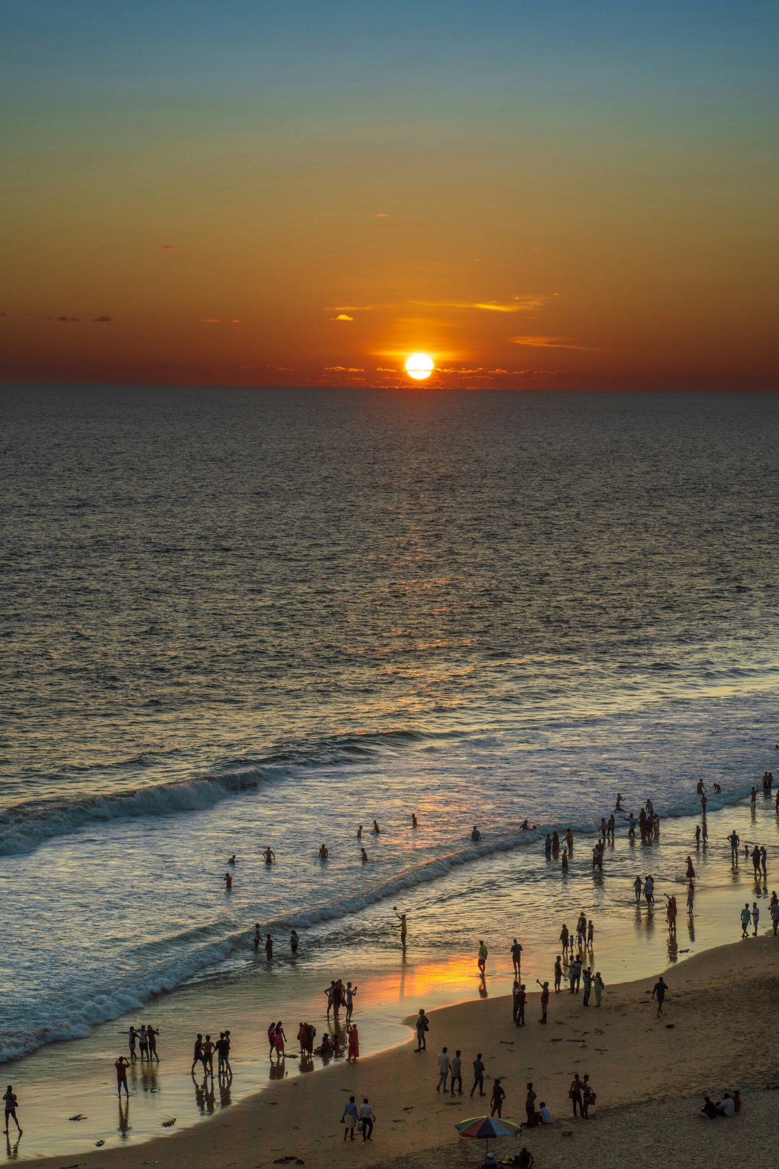 sunset in varkala cliff